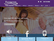 Tablet Screenshot of fauquierhearing.com